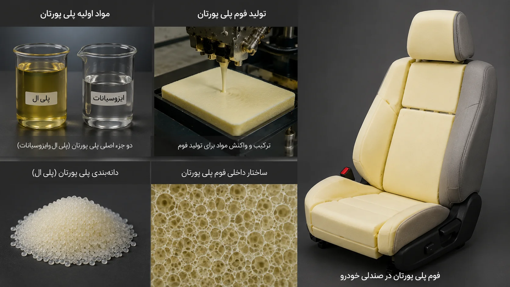 مواد تشکیل دهنده فوم صندلی ماشین