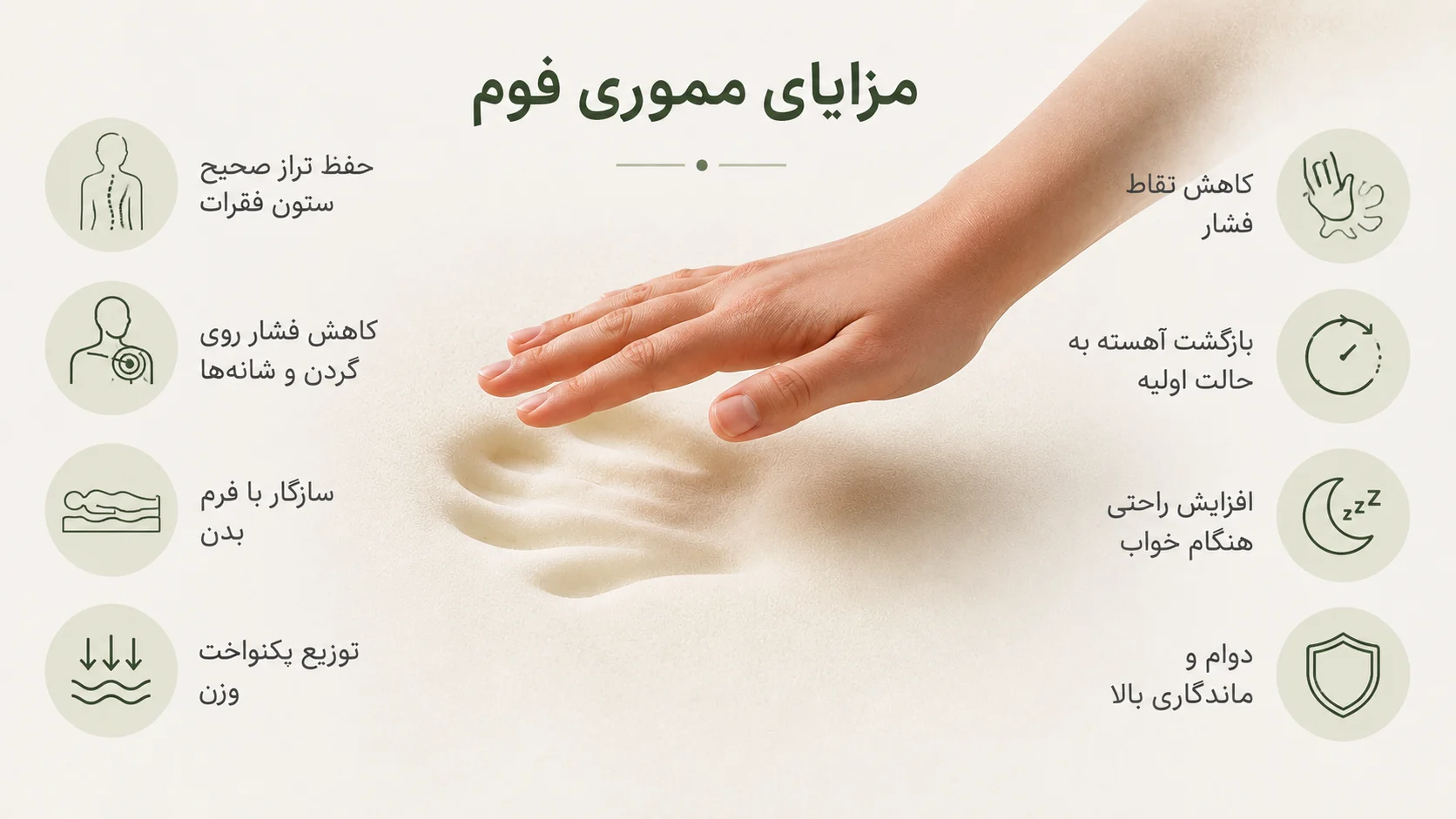 مهمترین مزایای مموری فوم چیست؟