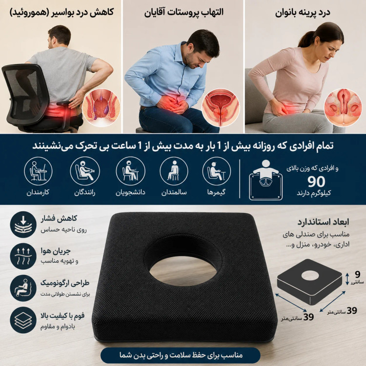 زیرنشیمنی طبی نیل پایا مدل مربعی